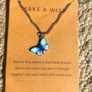 Make a wish butterfly necklace